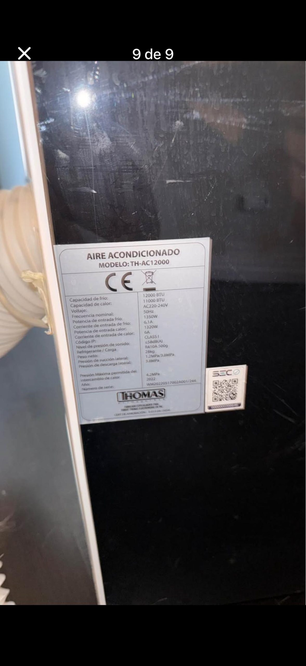Aire acondicionado portátil Thomas 12000 BTU - Imagen 3
