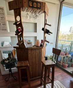 Mueble bar con cava lateral
