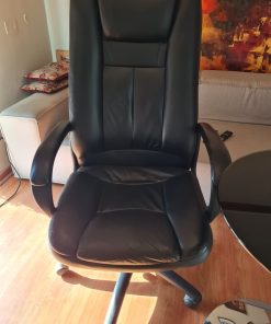 Silla de escritorio ejecutiva ecocuero negra