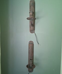 Par de apliques fierro tipo envejecido