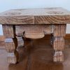 Mesa lateral de madera maciza rústica