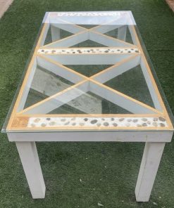 Mesa de comedor cuarzo y madera
