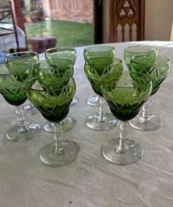 Juego 10 copas vino verde Yungay