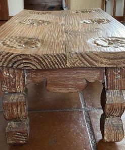 Mesa de centro madera maciza rústica