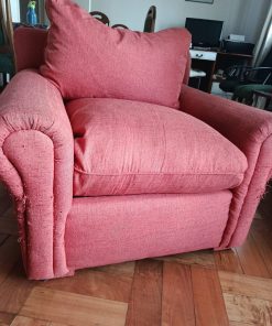 Sillones rojos relleno plumas