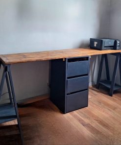 Escritorio caballete con cajonera