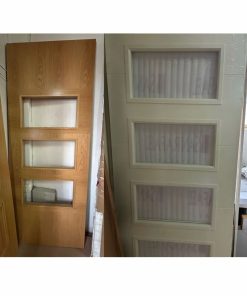 Puertas blindadas lacada con vidrios