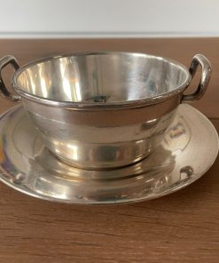 Set 4 pocillos calderos y 6 platos Extra Silver plaqué
