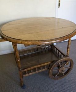 Carrito licorero mueble bar o mesa auxiliar madera alas extensibles