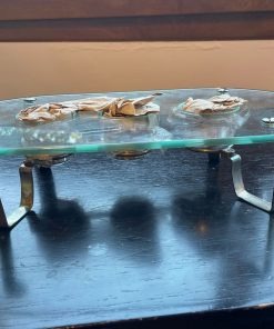Calienta fuente cristal y plaque con porta velas