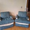 Sillones tapiz chenille beige y fundas chintz