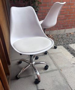Sillas de escritorio eames acolchado blanca