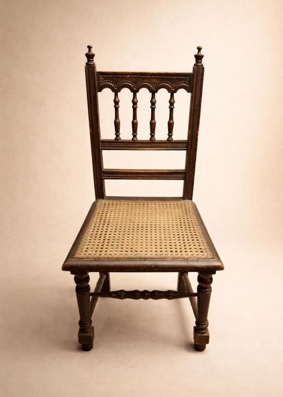 Set 10 sillas comedor madera junco antiguas