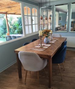 Juego comedor mesa madera y 6 sillas