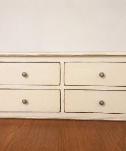 Rack TV cajonera blanco
