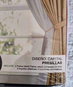 Set de 2 cortinas y 2 velos Chantilly Terra