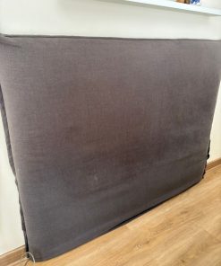 Respaldo 2 plazas lino funda pestaña gris marengo