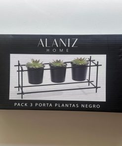 Set 3 portaplantas metálico