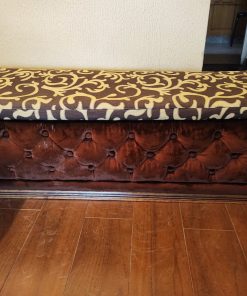Banqueta baúl felpa