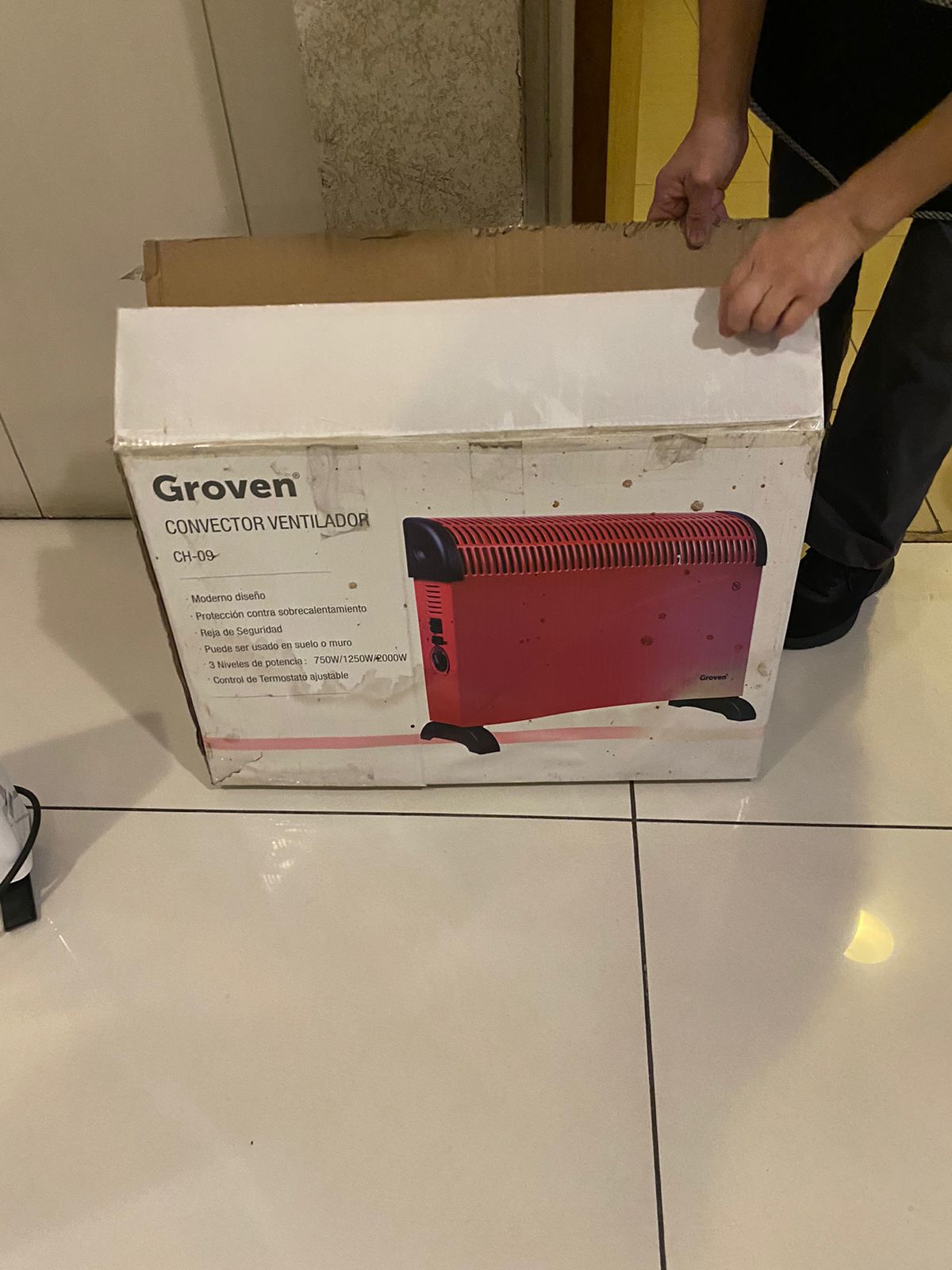 Estufa eléctrica Groven roja - Imagen 2