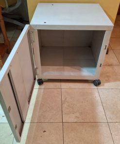 Cubo de almacenaje metálico esmaltado