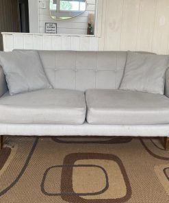 Sofá 3 cuerpos gris perla
