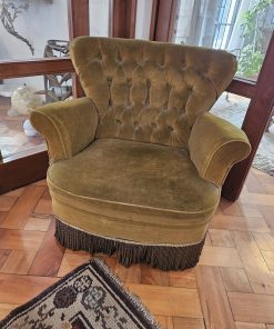 Par sillones terciopelo verde