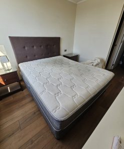 Cama 2 plazas Celta con respaldo marengo