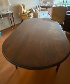 Mesa de comedor ovalada enchapado Caoba