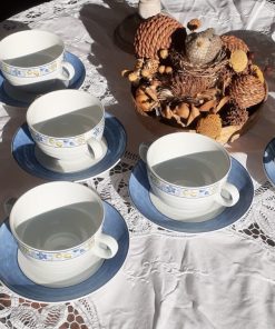 Juego de 5 tazas té con plato