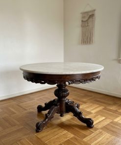 Mesa de comedor caoba y mármol