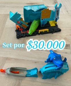 Pista Hot Wheels City Gator Garage Attack y Shark Bait