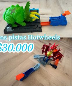 Par pistas Hot Wheels Triceratops y Dragon Blast