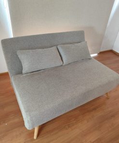 Sofá cama 2 cuerpos gris