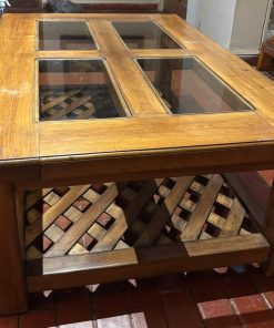 Mesa de centro madera y vidrio