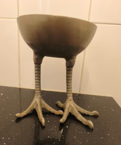 Huevera o frutero metal patas gallina