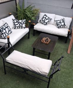 Juego de terraza fierro 4 piezas
