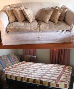 Sofá cama 2 cuerpos con funda