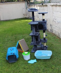 Set de rascador y accesorios para gato