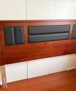 Respaldo king Flex madera cuerina