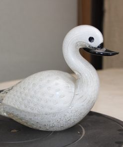 Figura decorativa cisne vidrio estilo Murano