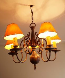 Lámpara techo bronce 5 luces
