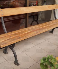Escaño banca madera acero
