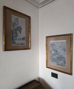 Par cuadros japoneses cañas bambú