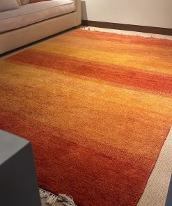 Alfombra lana Bazhars tonos naranja