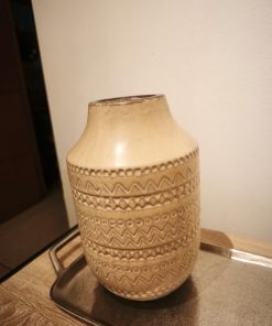Jarrón Vasija Ceramica Beige