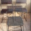 Set 3 sillas metálicas estilo Gastone Rinaldi
