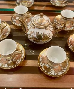Juego de té 6 personas dorado
