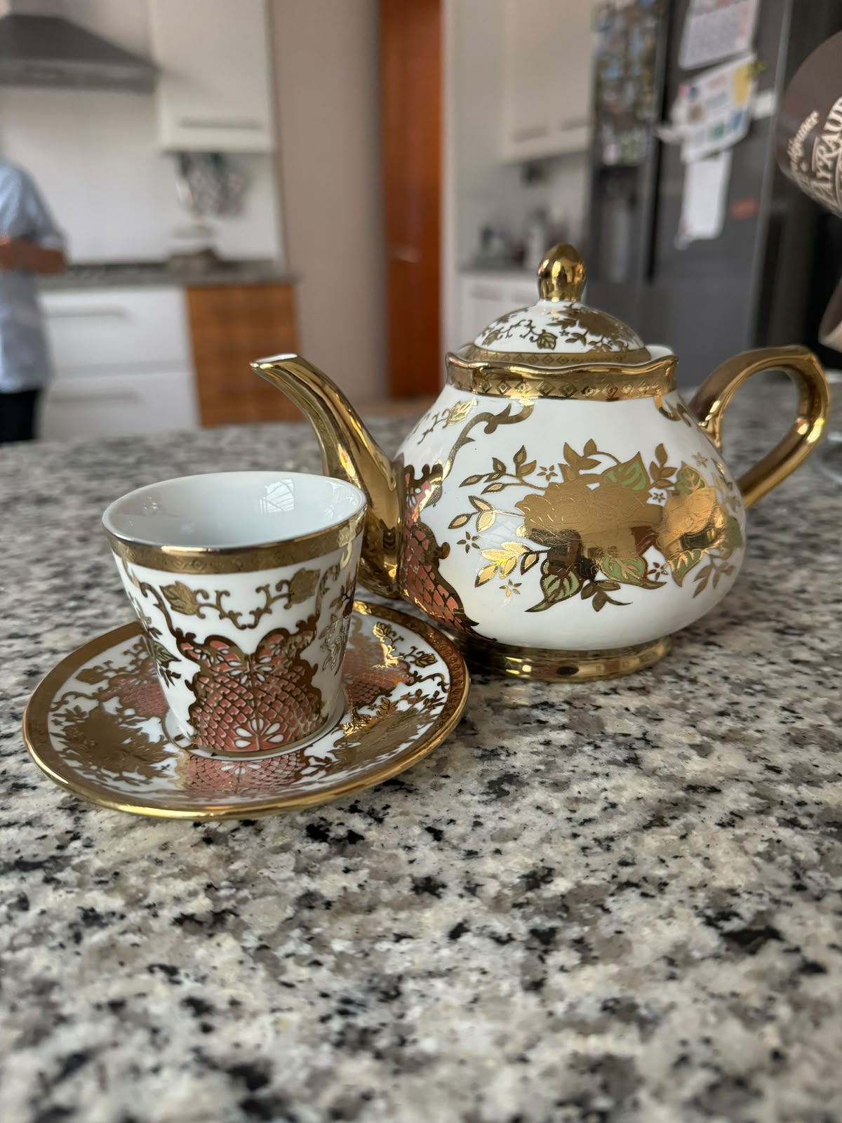 Juego de té 6 personas dorado - Imagen 2