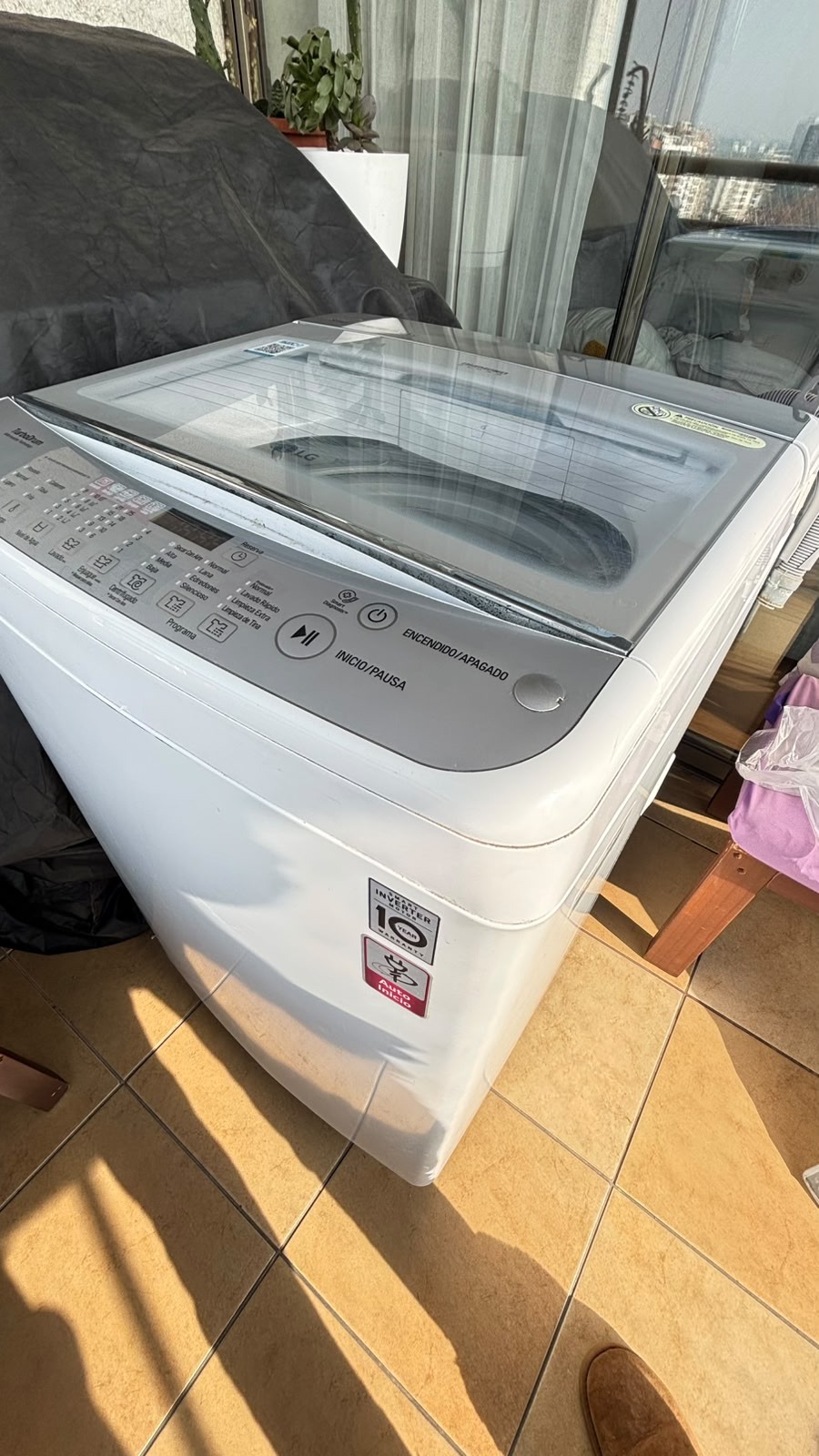 Lavadora LG Smart inverter 9 kg